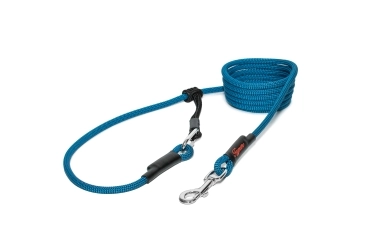EASYLONG Hundeleine - M - 3m - dunkelblau mit schwarzen Punkten